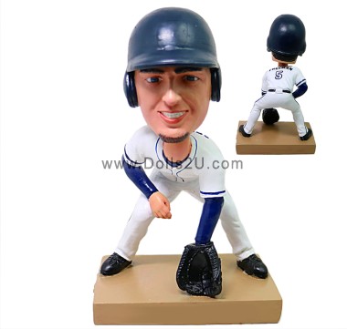  Custom Baseball Outfielder Bobblehead Item:13754