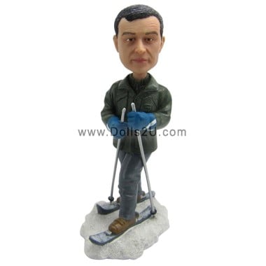  Custom Unisex Skiing Bobblehead Item:13061