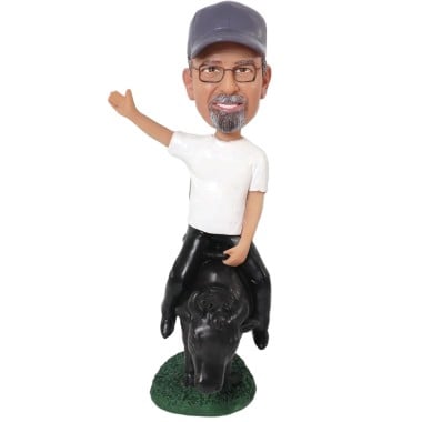 (image for) Cowboy Riding Bull Bobblehead