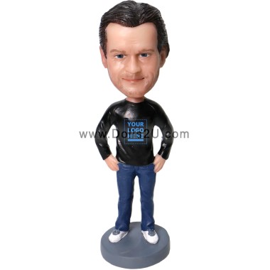 (image for) Custom Boss In T-shirt With Hands On Hips Bobblehead