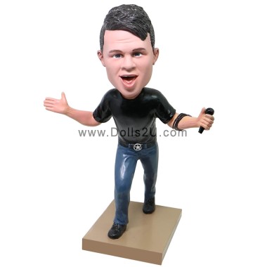 Custom Creative Male Singer Bobblehead Gift