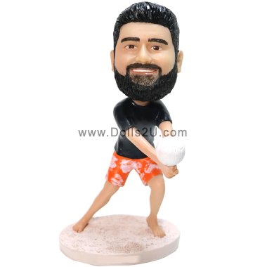 Personalized Bobblehead Male Volleyball Player Bobblehead Gift Sculpted From Your Photos