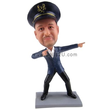 Personalized Pilot Bobblehead Figure Gift For Him