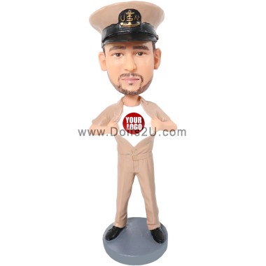  Custom U.S. Navy Chief SuperHero Bobblehead Item:136343