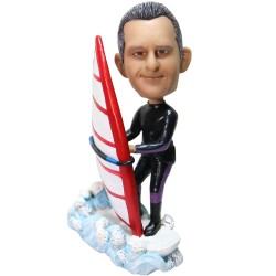 (image for) Personalized Wind Surfer Windsurfing Bobblehead Gift