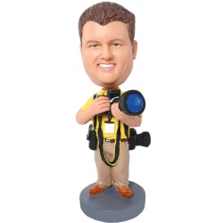 (image for) Personalized Photographer Bobblehead Gift For Dad