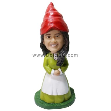 Custom Female Garden Gnome Bobblehead