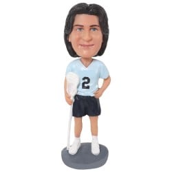 (image for) Personalized Lacrosse Bobblehead Gift – Handmade & Custom Jersey