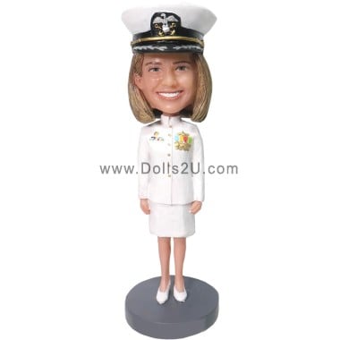  Custom Female Navy Officer Bobblehead Item:33107