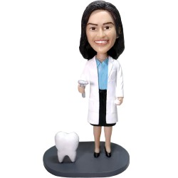 (image for) Personalized Female Dentist Bobblehead - Unique Gifts For Dentists