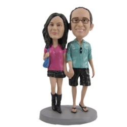 (image for) Custom Bobbleheads Anniversary Gift For Couples