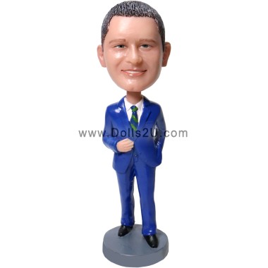 Custom Bobbleheads Businessman Posing In Formal Outfit