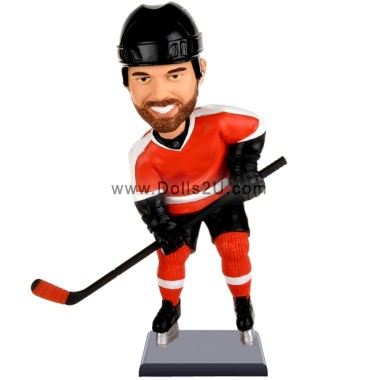 Custom hockey player bobblehead