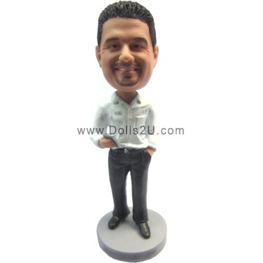 (image for) Casual Executive with Smart Phone bobblehead