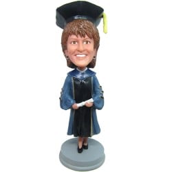 (image for) Custom Female Graduation Bobbleheads Gift For Her