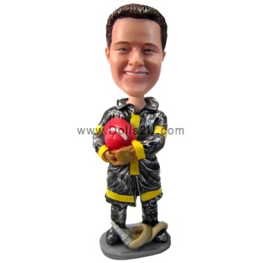 (image for) Custom Fireman Firefighter Bobblehead