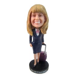Custom Flight Attendant Bobblehead