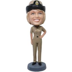 Personalized Female U.S. Navy Chief Bobblehead