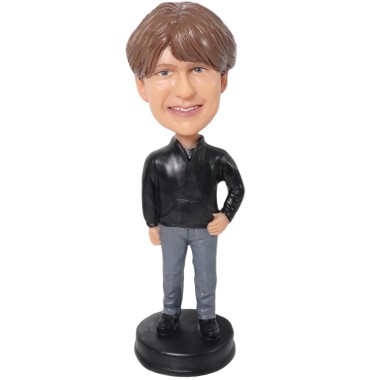 (image for) Custom Bobblehead Male in Hoodie Gift For Dad