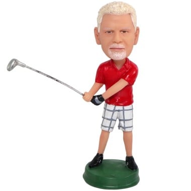 (image for) Male Golf Player Personalized Bobblehead Gift