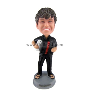 Custom Bobblehead Male Accordion Player Gift For Accordionist