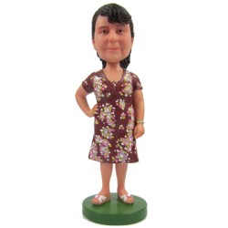 Personalized Custom Casual Female Bobblehead - Gift for Mom