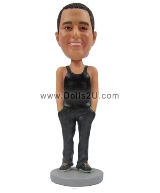 Male In Tank Top With Hands In Pockets