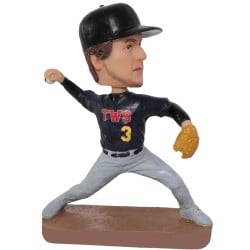 (image for) Custom Baseball Pitcher Bobblehead – Right-Handed Thrower Personalized Figurine
