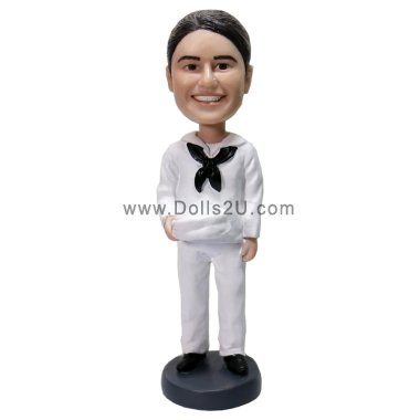 Custom Military Navy Bobblehead- Female
