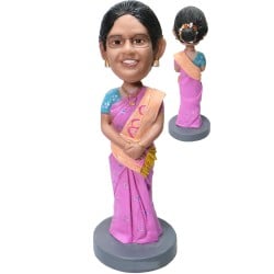 (image for) Personalized Indian Female Bobblehead from Your Photo