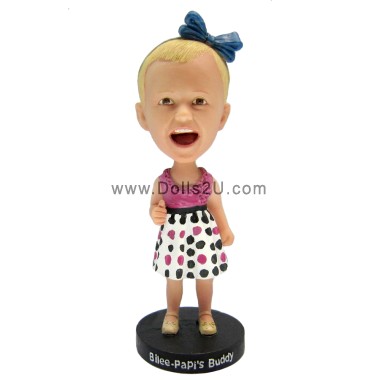  Custom Little Girl With Thumbs Up Bobblehead Item:723164