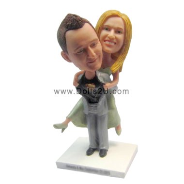 Superman Transform Wedding Bobbleheads Cake Toppers
