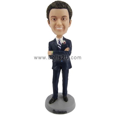  Custom Boss In Suit With Arms Crossed Bobblehead Item:13008