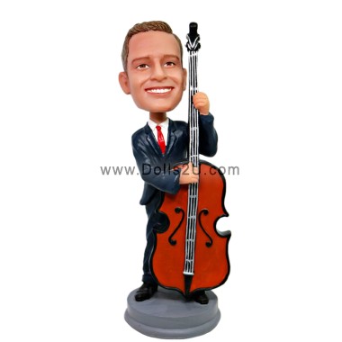 (image for) Custom Male Cello Player Bobblehead Gift For Cellists