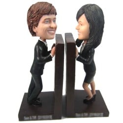  Custom BobbleHeads Couple Bookend