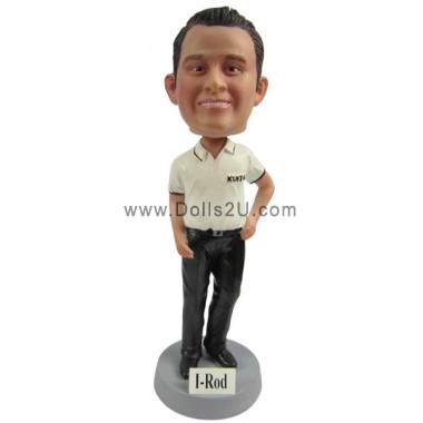 (image for) Custom Male Boss In Polo Shirt Bobblehead