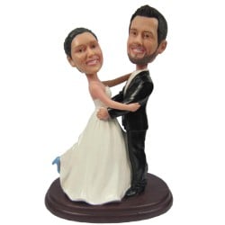  Custom Bobbleheads Bride and Groom Dance at Wedding