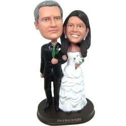 (image for) Custom bobbleheads couple classical wedding cake topper