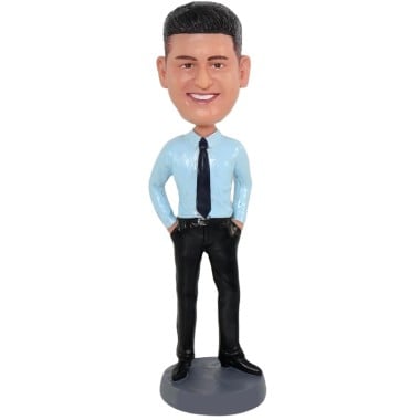 (image for) Custom Bobblehead Male Boss With Hands In Pockets