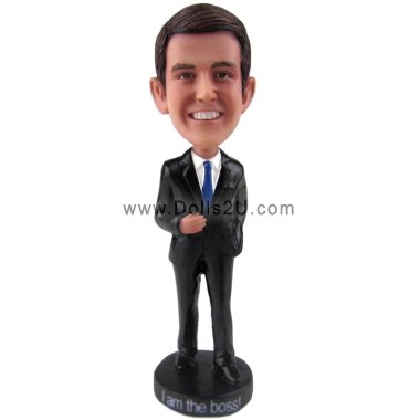 Custom Bobbleheads Businessman Posing In Formal Outfit