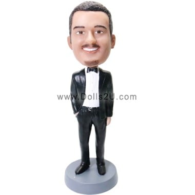  Custom Groomsmen With Hand In Pocket Bobblehead Item:92031