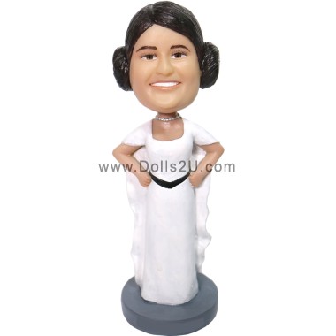 (image for) Custom Bobblehead Star Wars Princess Leah Bobblehead Gift Sculpted From Your Photos