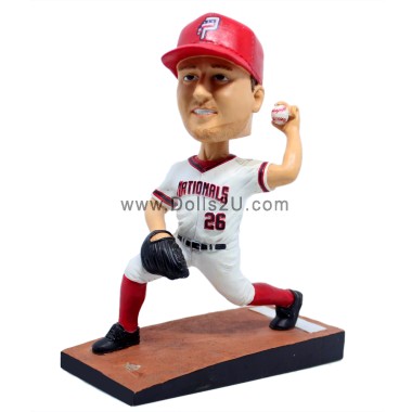  Custom Baseball Left Handed Pitcher Bobblehead Item:13708