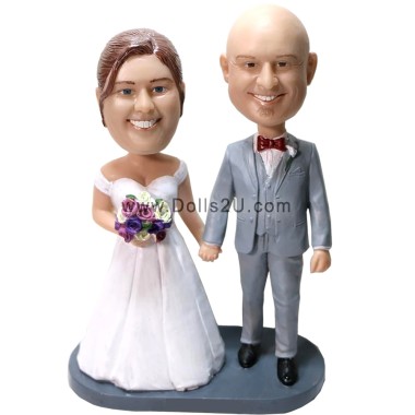 (image for) Custom Bobbleheads Wedding Cake Toppers