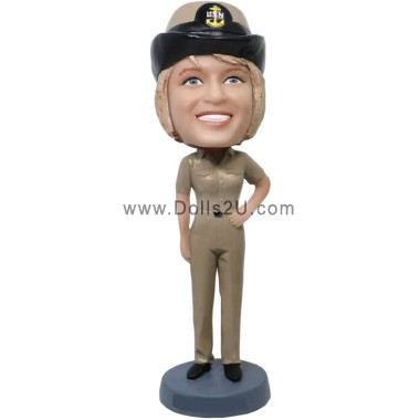 (image for) Personalized Female U.S. Navy Chief Bobblehead Gift