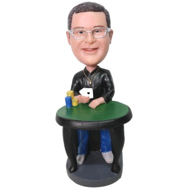 (image for) Custom Bobblehead Male Poker Player
