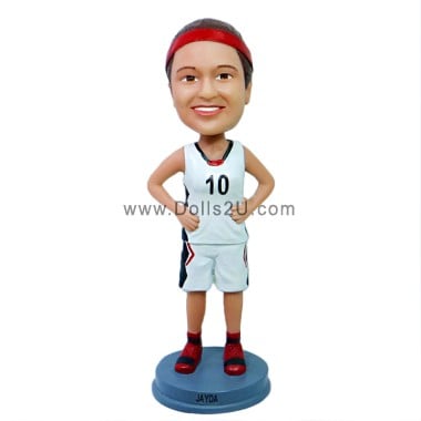  Custom Bobblehead Basketball Player For Girl Any Team Jersey And Logo