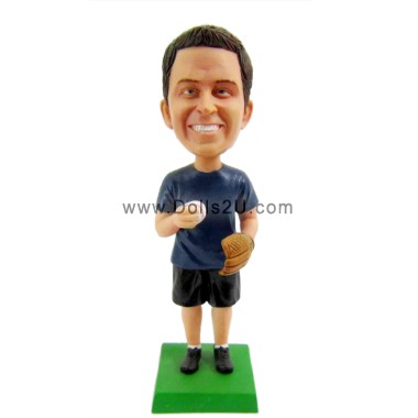  Custom Dad Playing Baseball Bobblehead Item:13807