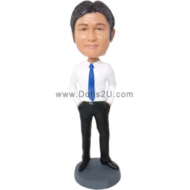  Custom Bobblehead Male Boss With Hands In Pockets Item:32901