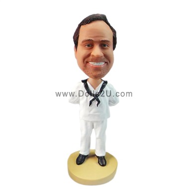 (image for) Custom U.S. Navy Sailor Bobblehead Military & Navy Gift